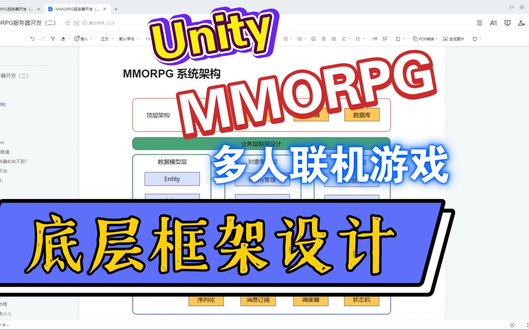 MMORPG系统架构(一)多人联机游戏服务器开发分享 unity服务器底层架构设计哔哩哔哩bilibili