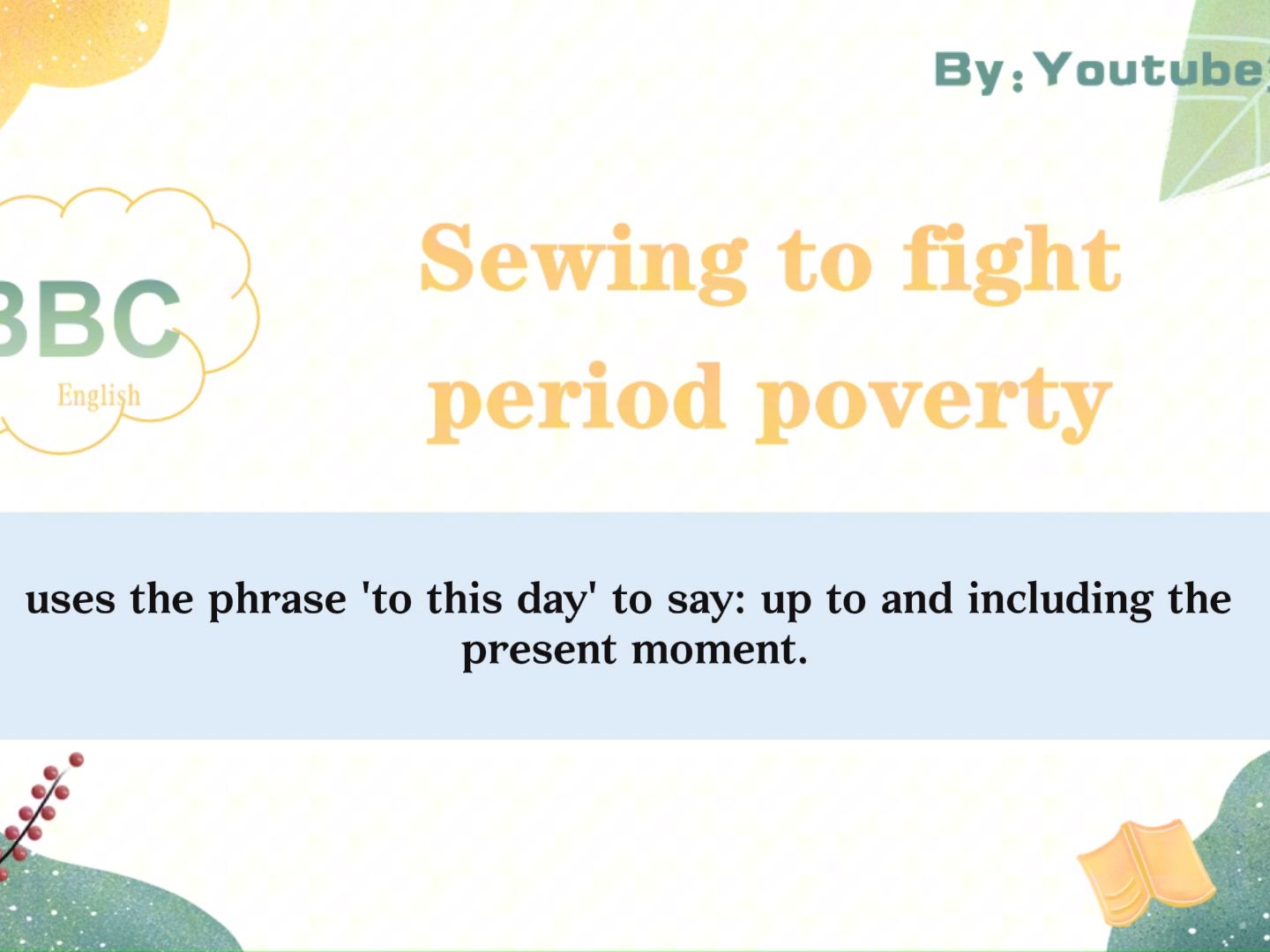 [图]【BBC六分钟英语】用缝纫与贫困作斗争 Sewing to fight period poverty