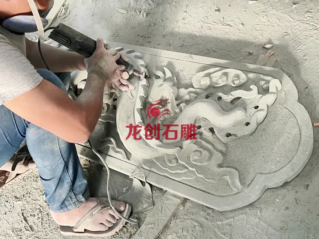 7.8龙创石雕浮雕龙雕刻 石材浮雕龙 生产安装