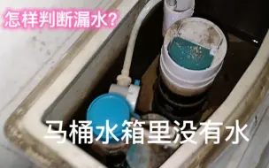 马桶悄悄漏跑水，一月白交一百多水费，排查处理方法来了