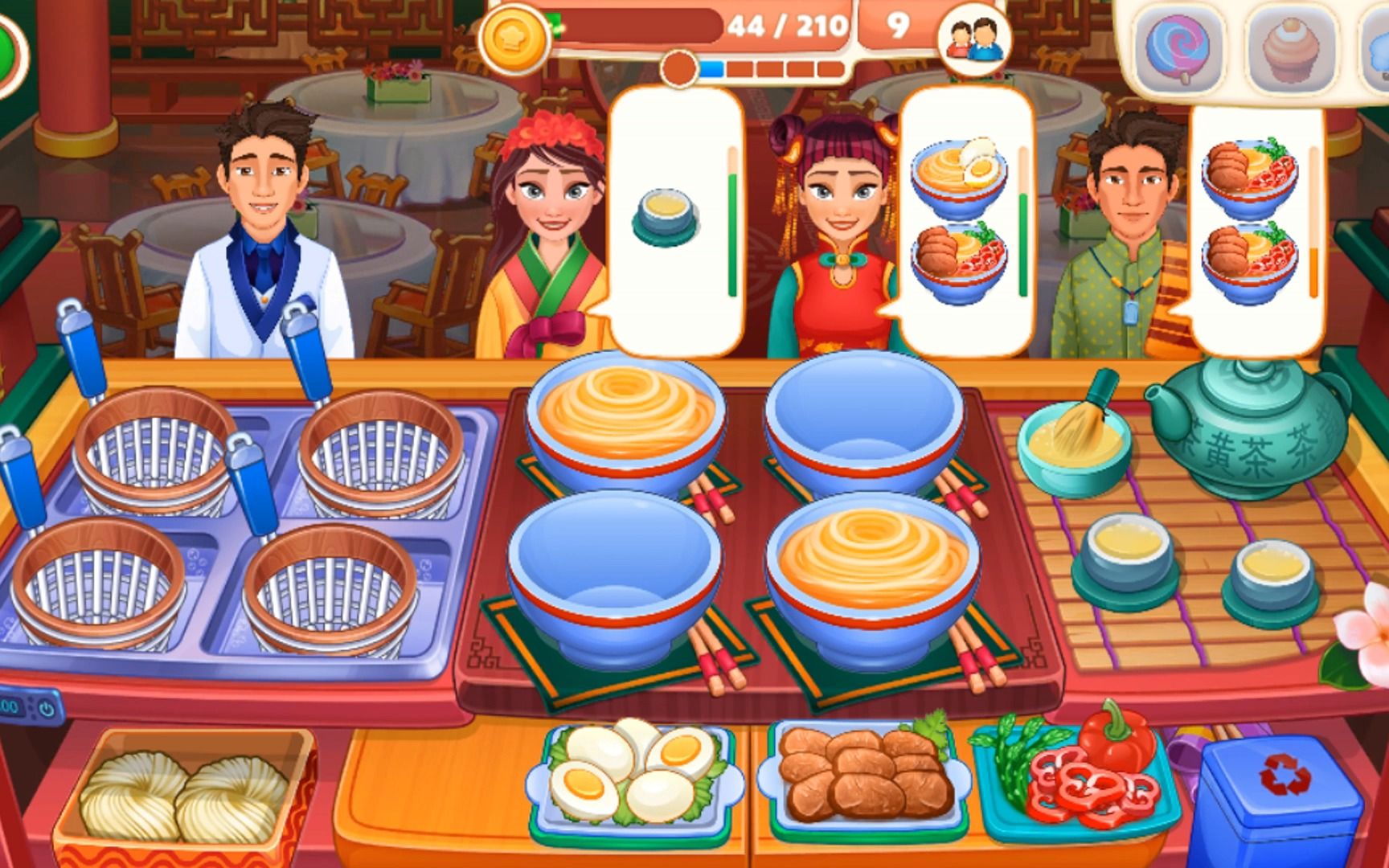 指尖中餐厅试玩第四期,获蔬菜卤肉面制作方法,点餐都双份