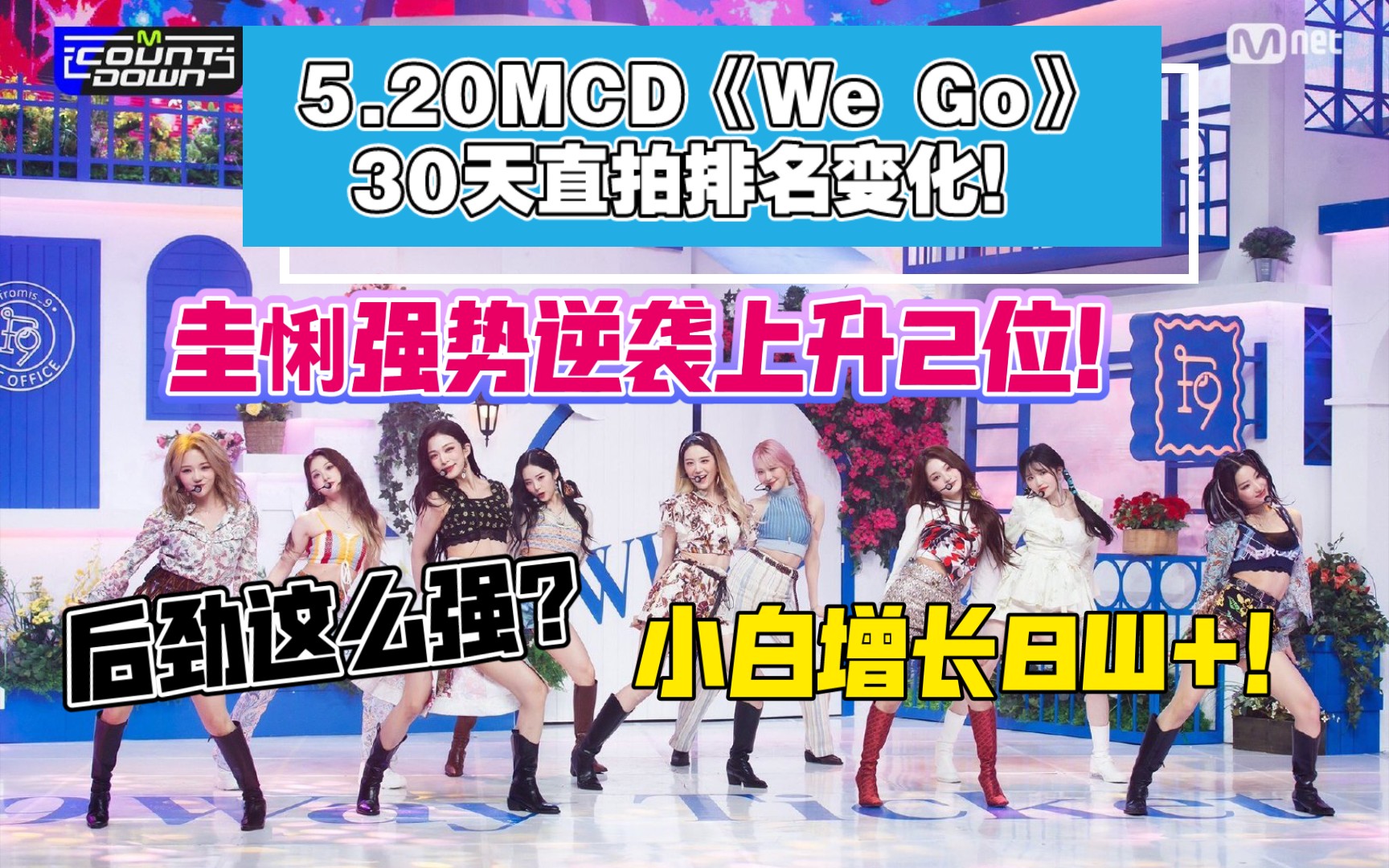 【FROMIS9】后劲这么强?圭悧强势逆袭上升2位!小白增长8W+!5.20MCD《We Go》舞台30天直拍排名变化!哔哩哔哩bilibili