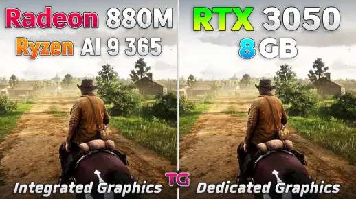 Radeon 880M vs RTX 3050 8GB | 1080p分辨率10款游戏对比测试 | 作者:Testing Games_哔哩哔哩 ...