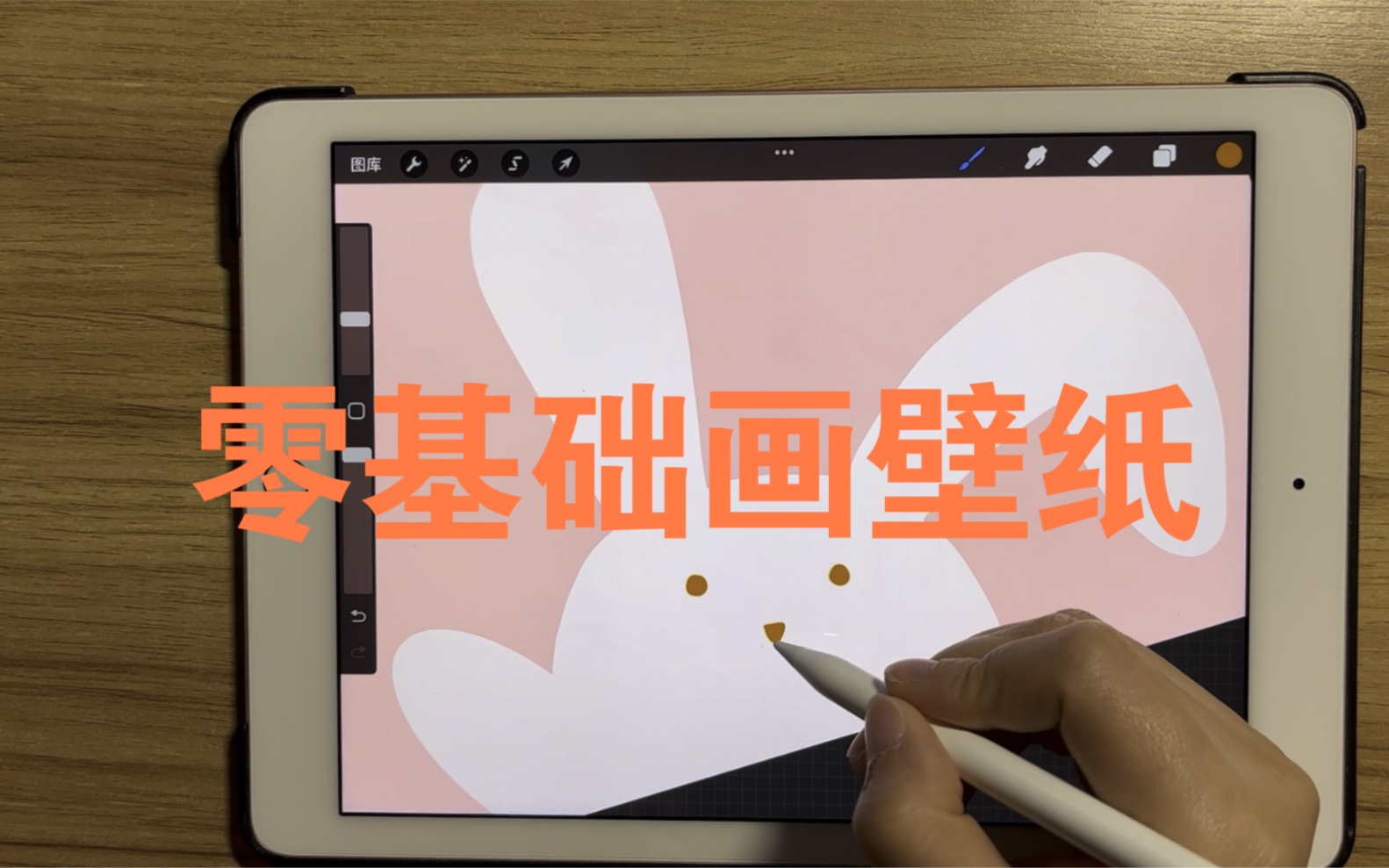 爱吃萝卜的小兔子|零基础画壁纸|iPad绘画哔哩哔哩bilibili