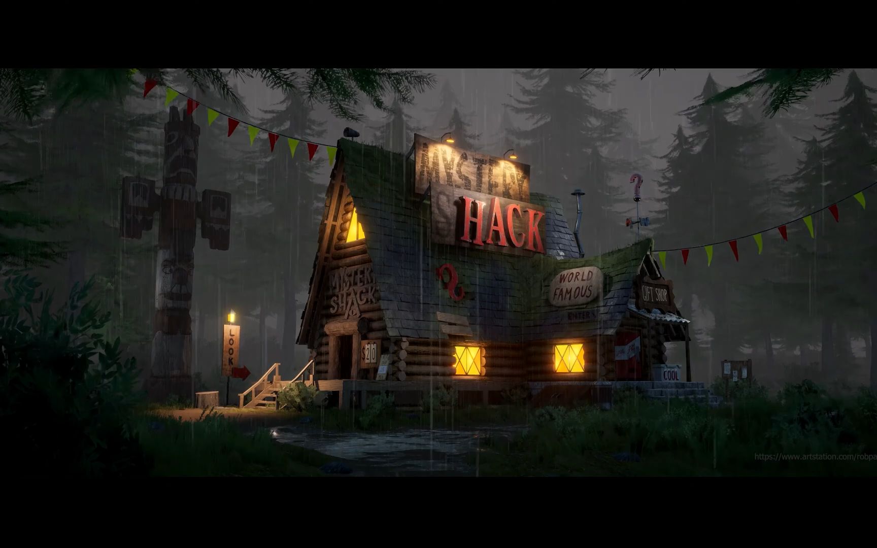 [图]《怪诞小镇》神秘小屋 / Mystery Shack (Gravity Falls) (Unreal Engine 5)