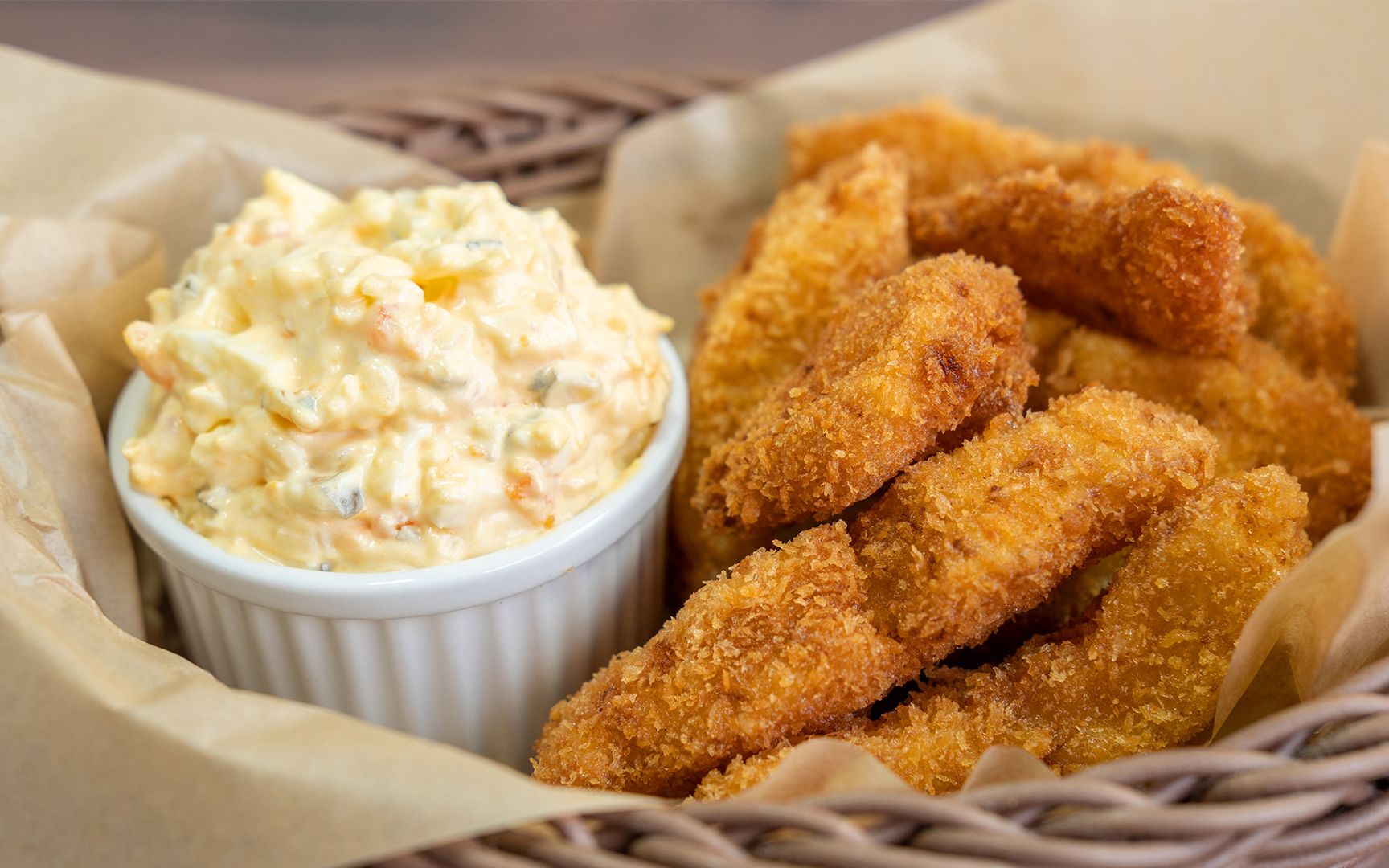 日式酥炸鱼条 清爽解腻的塔塔酱的做法.