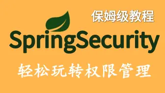 SpringSecurity安全框架精讲课程【2021最新版】+JWT【从入门到实战，通俗易懂，快速入门】SpringSecurity源码剖析附配套资料