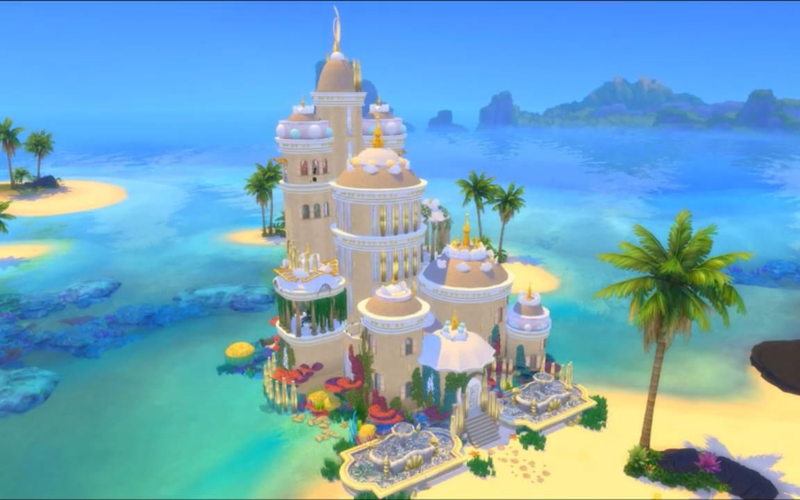 模拟人生4速建搬运:大西洋特里顿国王城堡 atlantica _ king triton_s