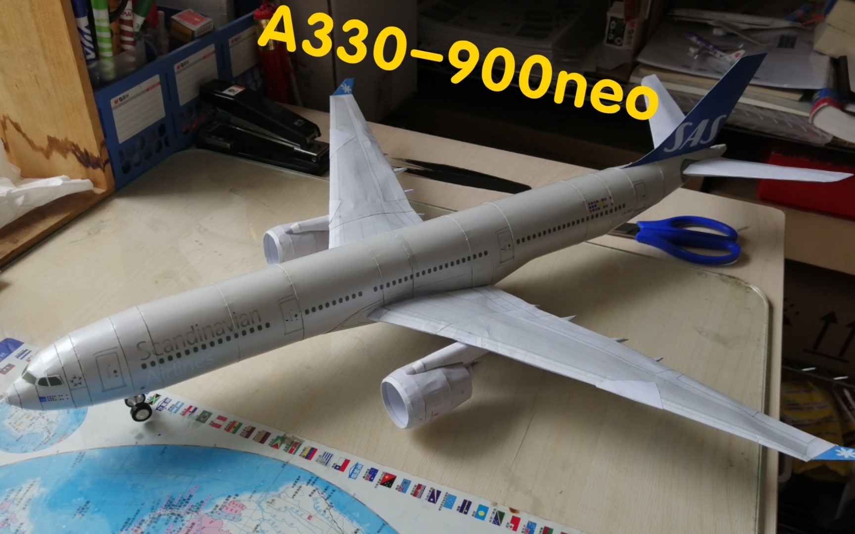 【纸模型】北欧航空空客A330900neo客机模型制作哔哩哔哩bilibili