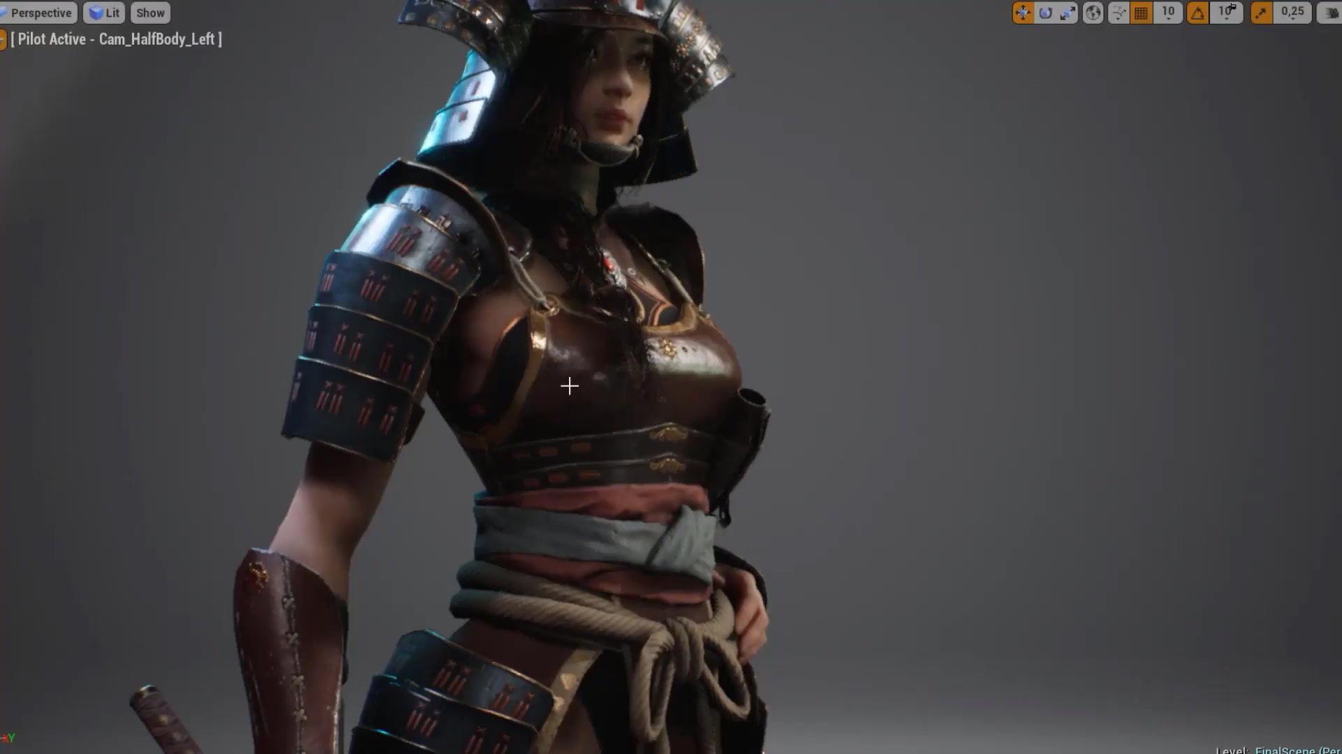 ue4分享 女武士模型samurai female real-time