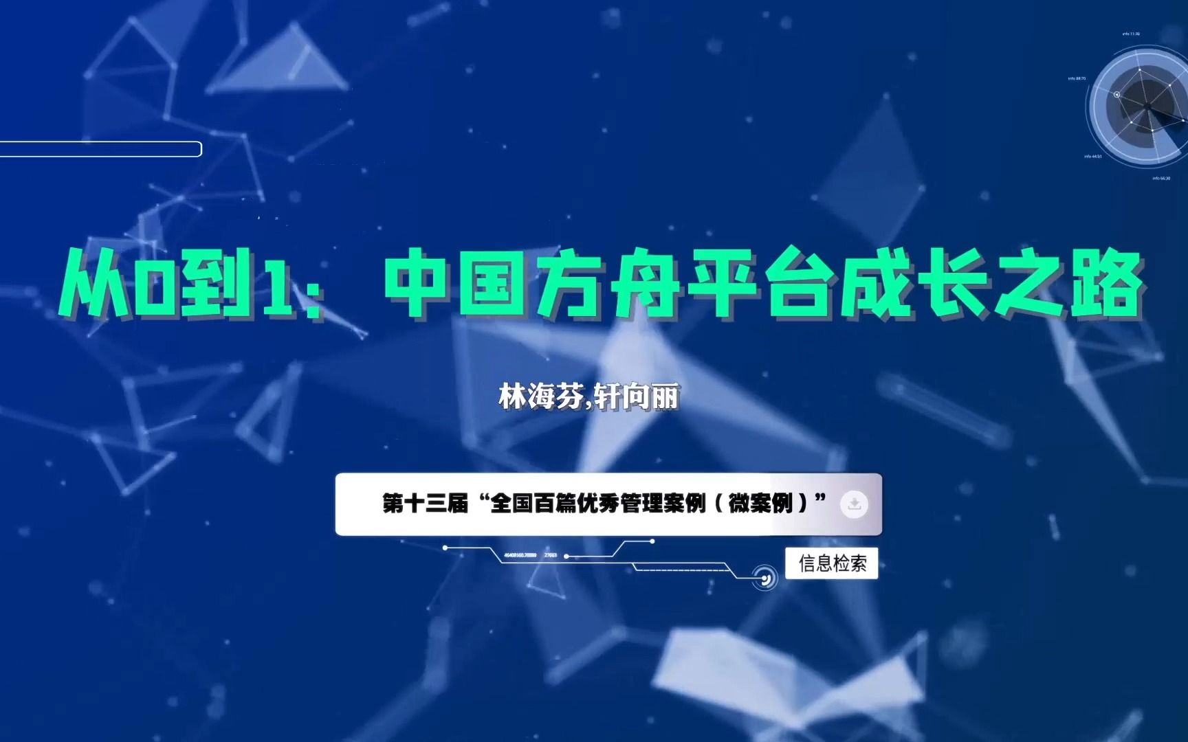 第十三届全国百篇优秀管理案例——从0到1:中国方舟平台成长之路——案例作者:林海芬,轩向丽哔哩哔哩bilibili