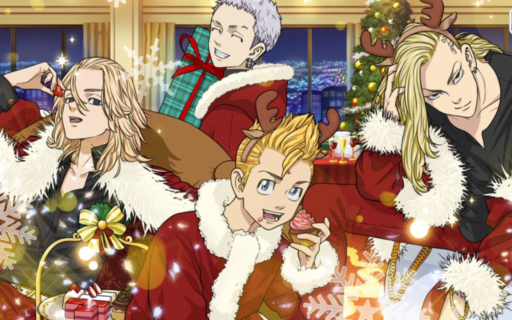 东京复仇者手游 佐野万次郎 龙宫寺坚 圣诞节卡面展示