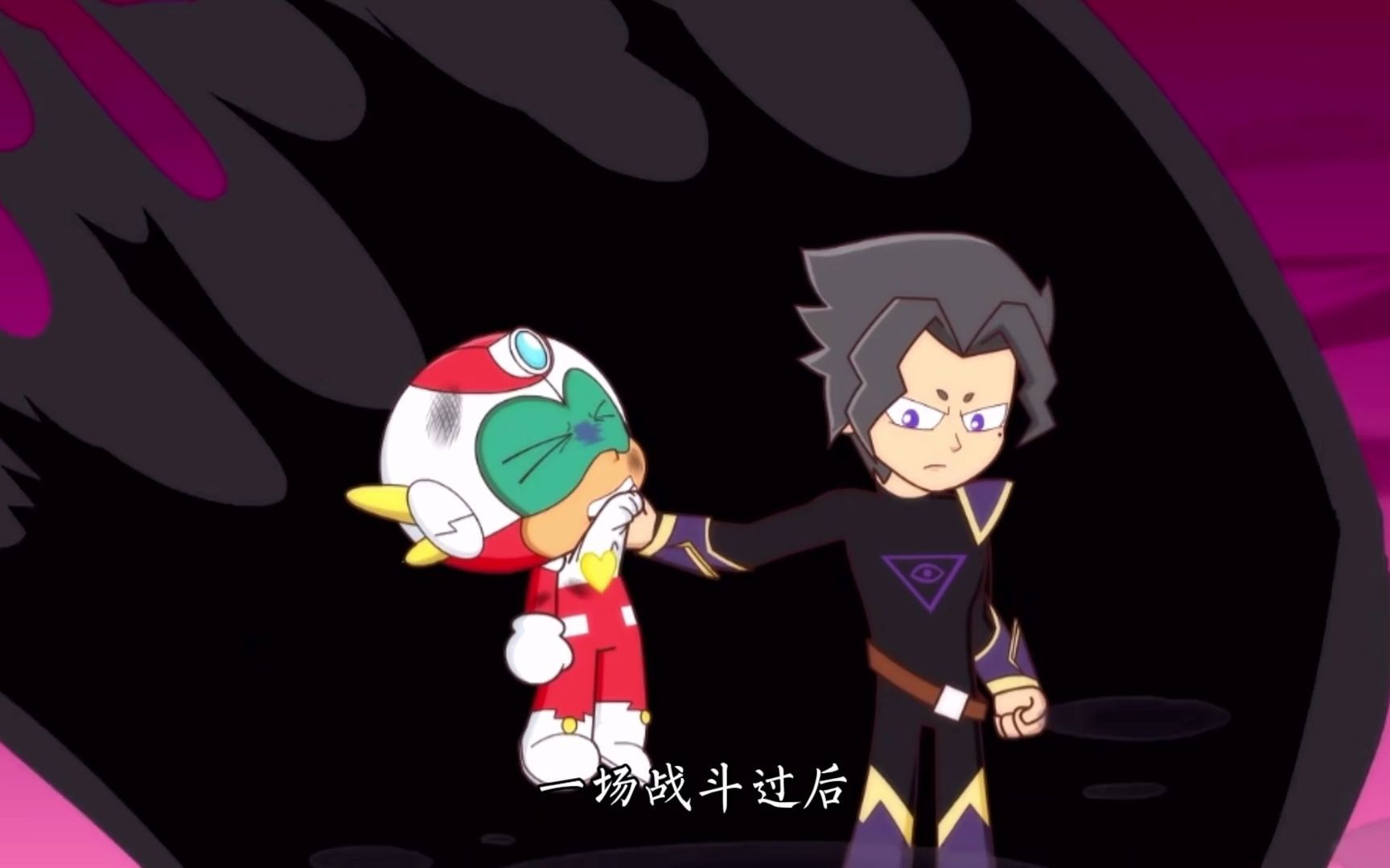 暗魔的离开,暗魔其实很欣赏开心超人