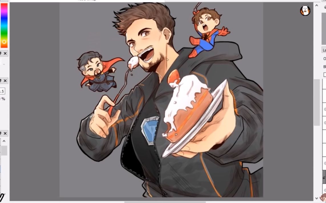 爱你何止3000遍,唐尼钢铁侠板绘过程分享_哔哩哔哩 (゜-゜)つロ 干杯