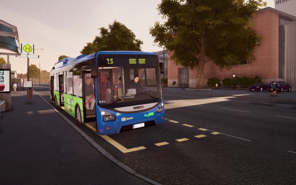 巴士模拟18#在黎明驾驶25路将乘客送往港口