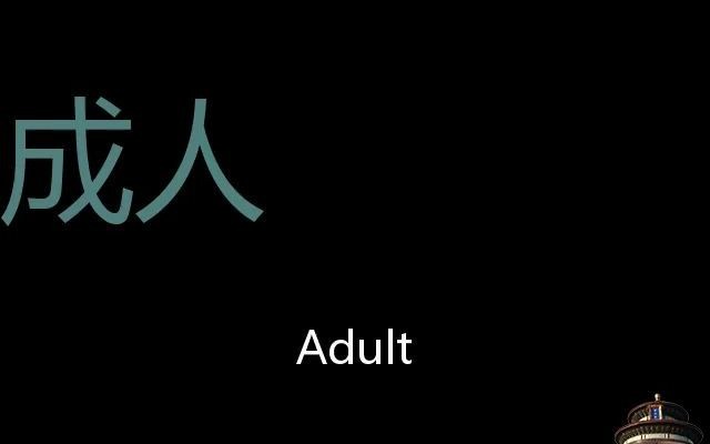 成人 Chinese Pronunciation Adult哔哩哔哩bilibili