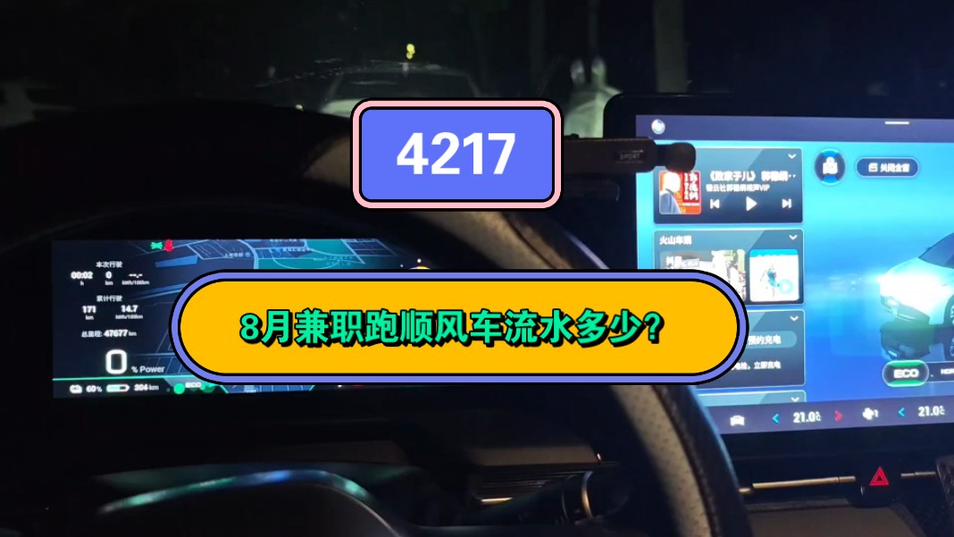 8月兼职跑顺风车的流水是多少?目标够还车贷哔哩哔哩bilibili