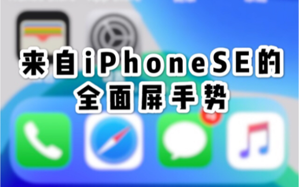 给iphonese弄了全面屏手势 体验不错哎