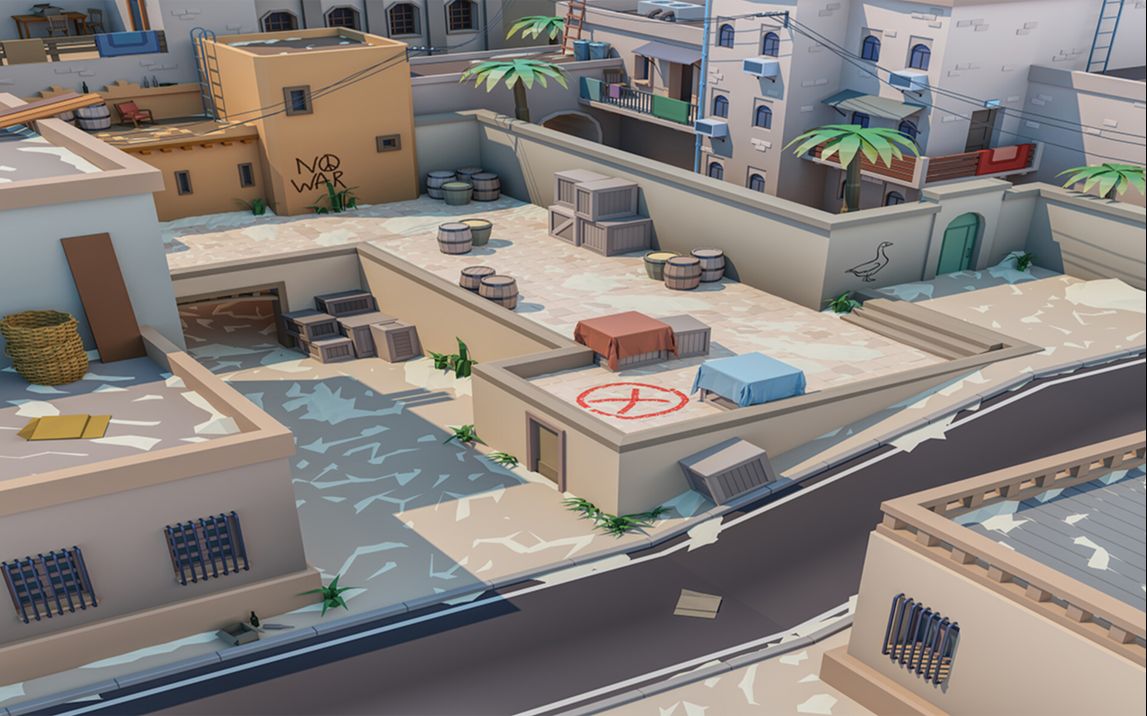 3dmax场景建模——【穿越火线-cf】地图场景模型搭建