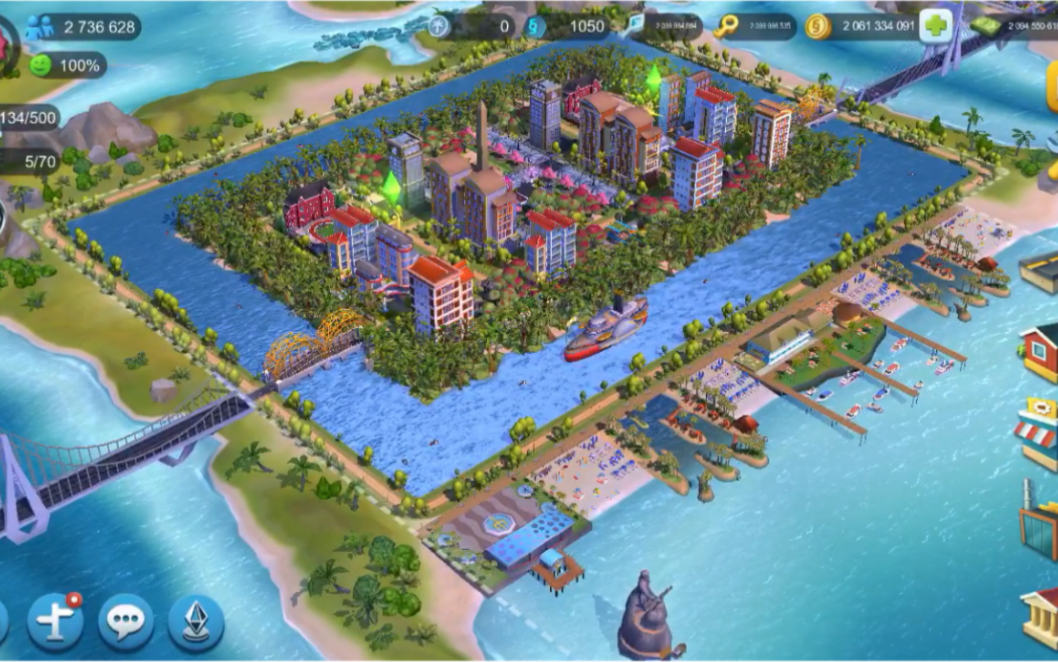 模拟城市阳光岛屿!岛中之岛,海岛上的恋人!_单机游戏热门视频