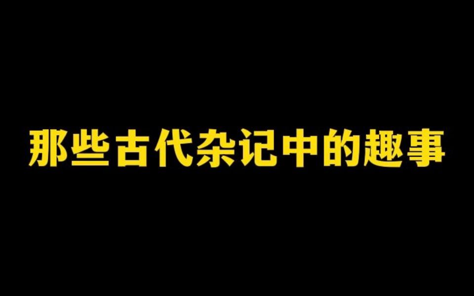 那些古代杂记中的趣事哔哩哔哩bilibili