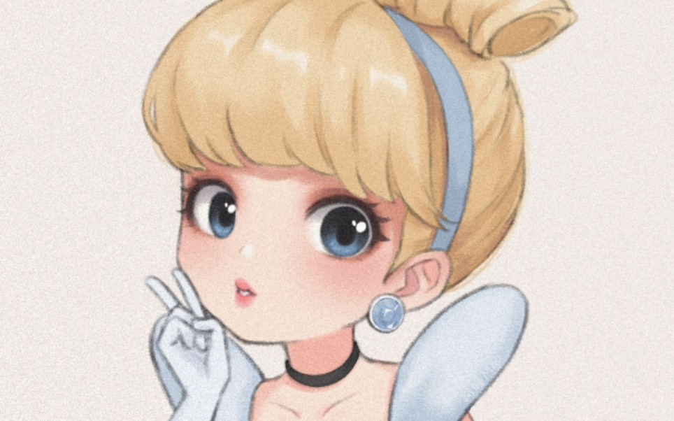 手工蝴蝶结迪士尼公主系列:辛德瑞拉的蝴蝶结和颈圈