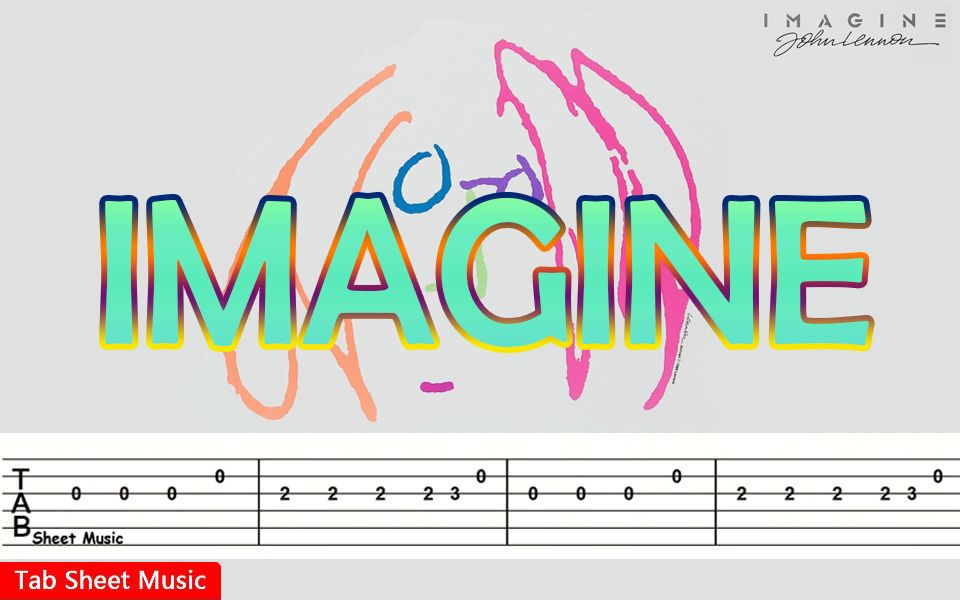 吉他谱imagine约翰列侬超级简单版