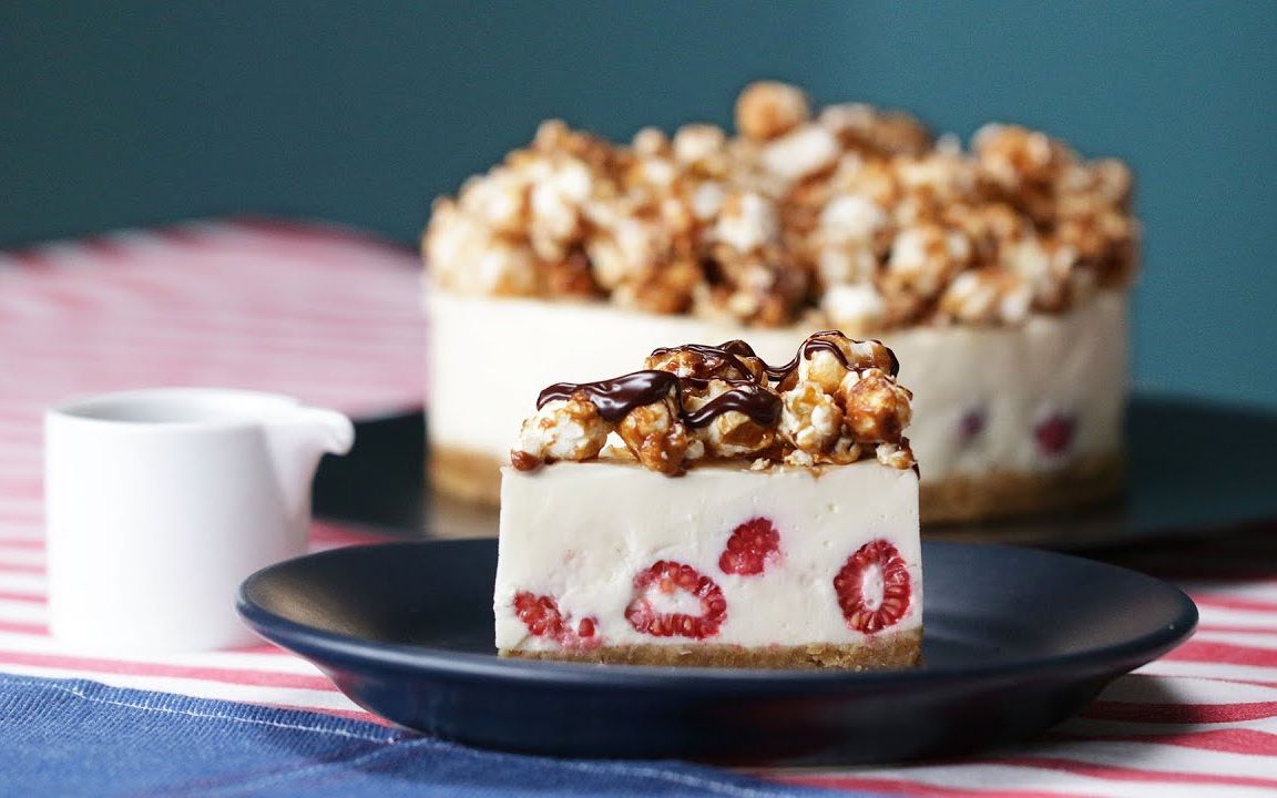 焦糖爆米花芝士蛋糕 | tasty japan