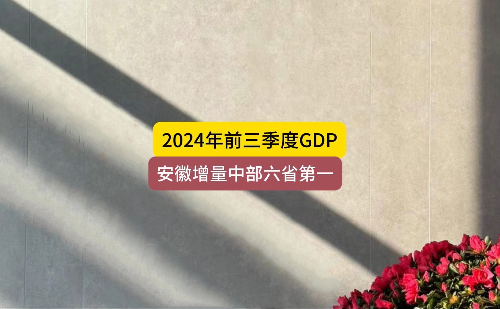 2024年前三季度,中部六省增量,安徽第一哔哩哔哩bilibili