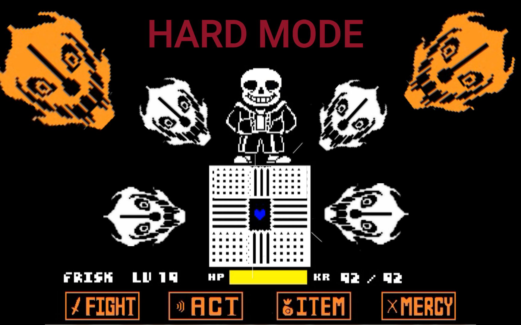 【hard mode】复读鸭的sans削弱版一阶段两药过!