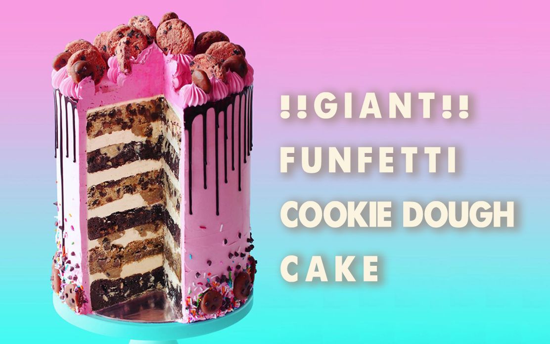 funfetti cookie dough cake!_哔哩哔哩 (゜-゜)つロ 干杯~-biliblii