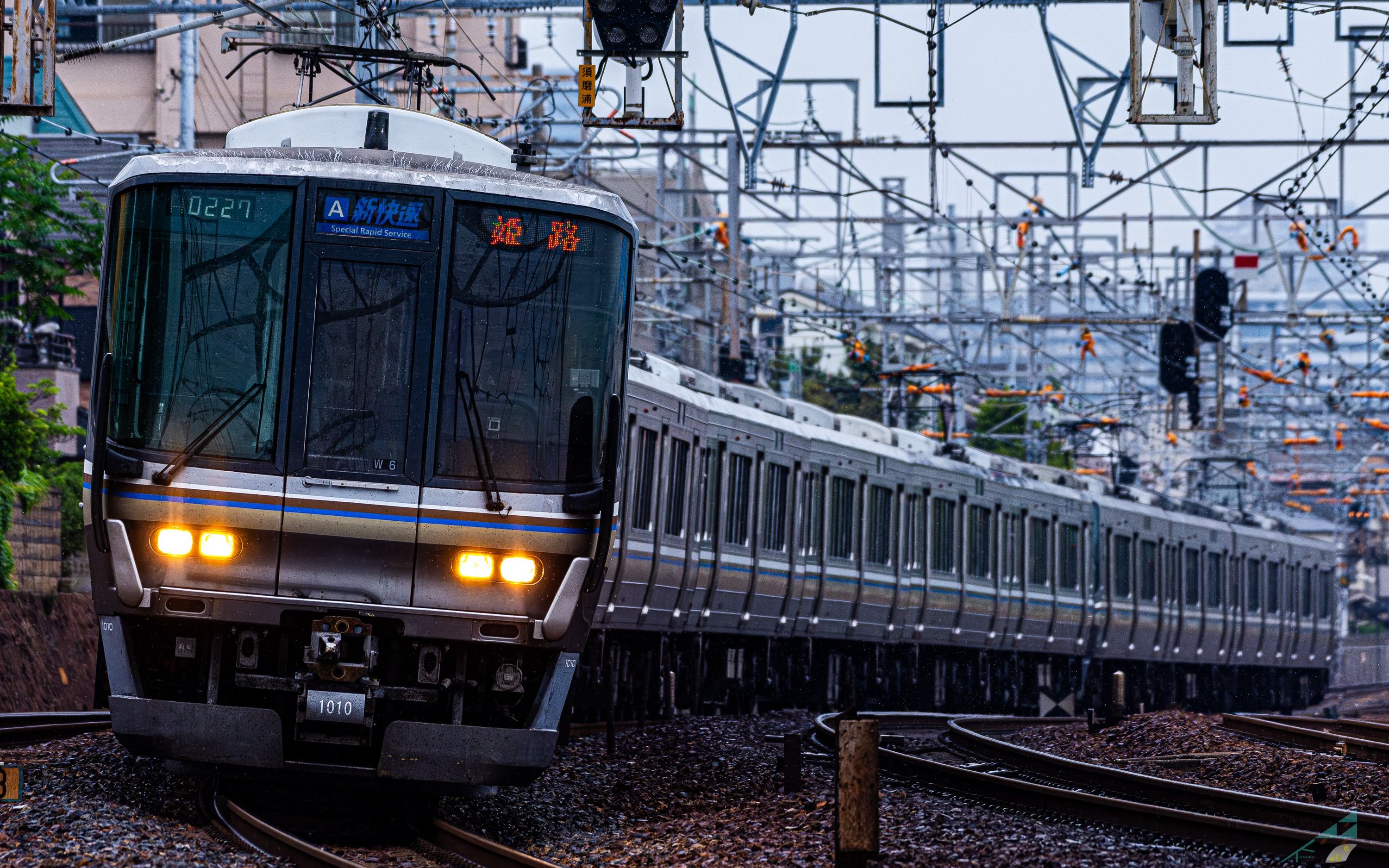 【小姐姐东海道本线飙车!】新快速223系大阪至京都30分钟原速走行视频
