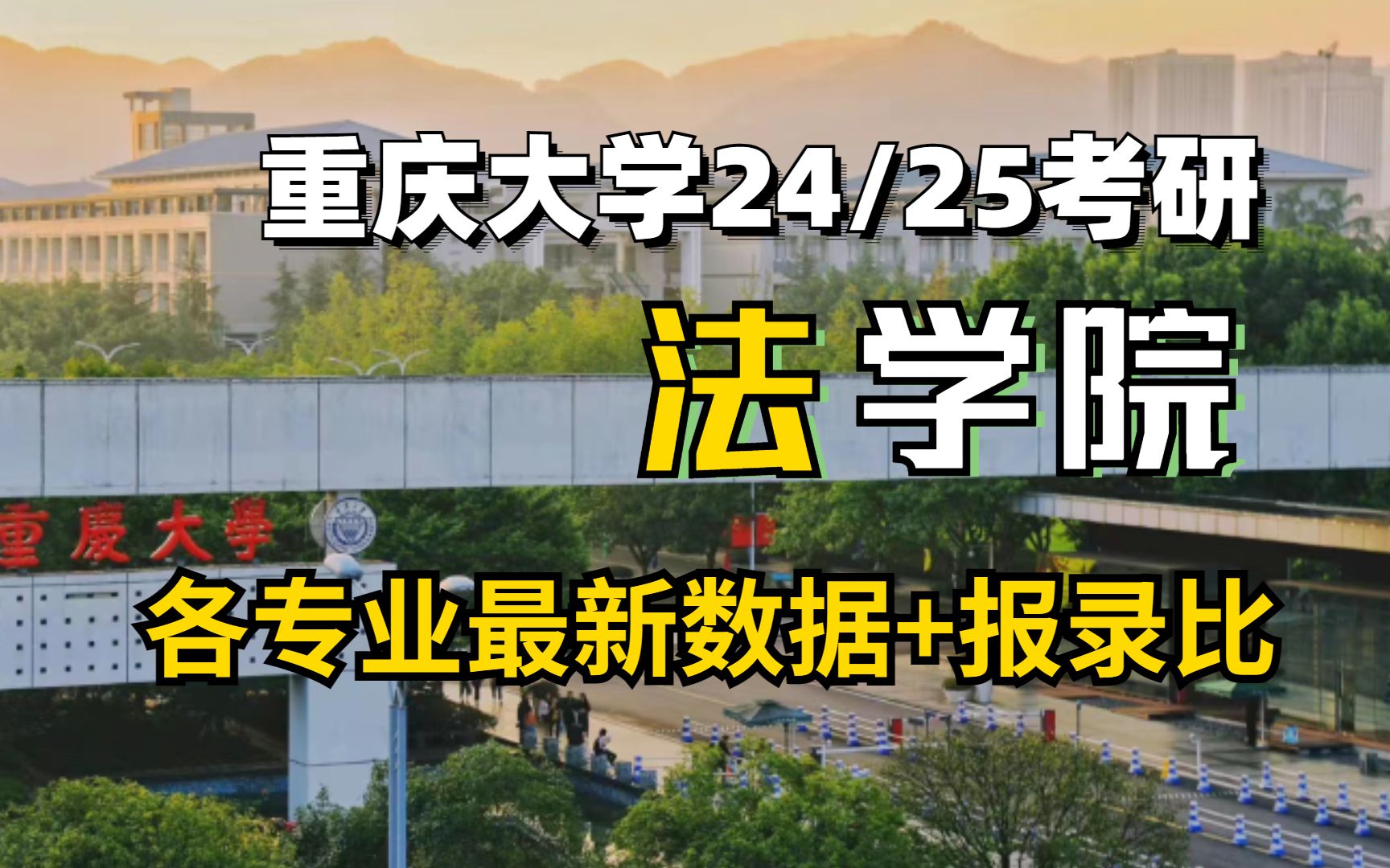 24/25考研|重庆大学法学院上岸难度分析,含最新数据、报录比哔哩哔哩bilibili