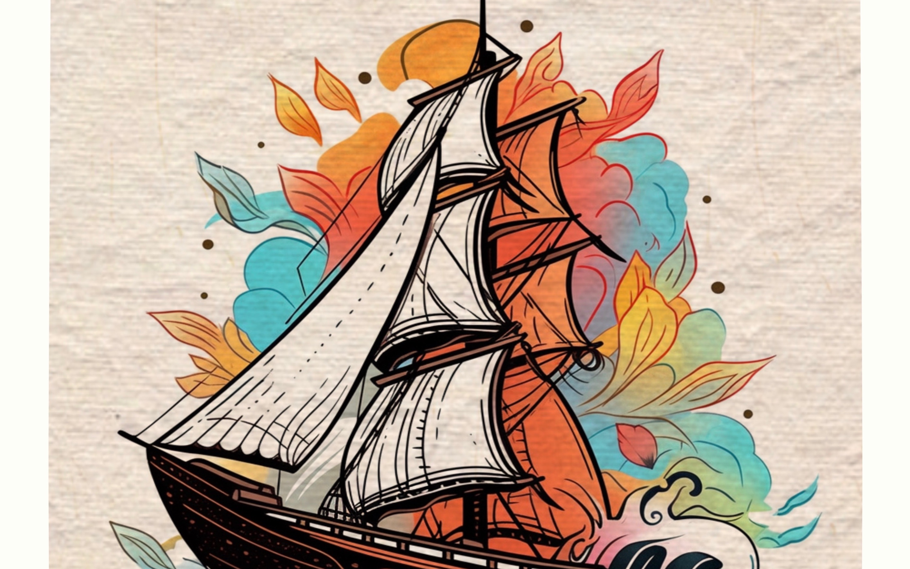 海洋之梦:帆船纹身设计分享