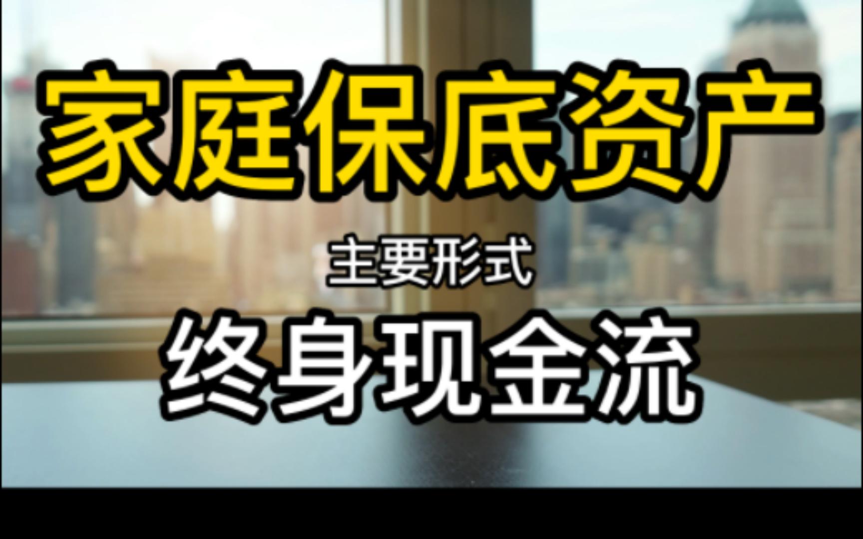 为什么终身现金流是家庭保底资产的主要形式?哔哩哔哩bilibili