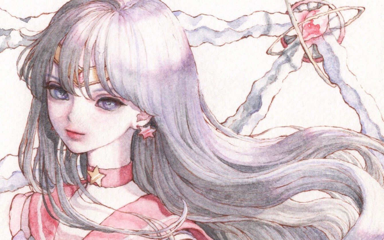 【水彩人物】美少女战士 火星火野丽 人物水彩画教程