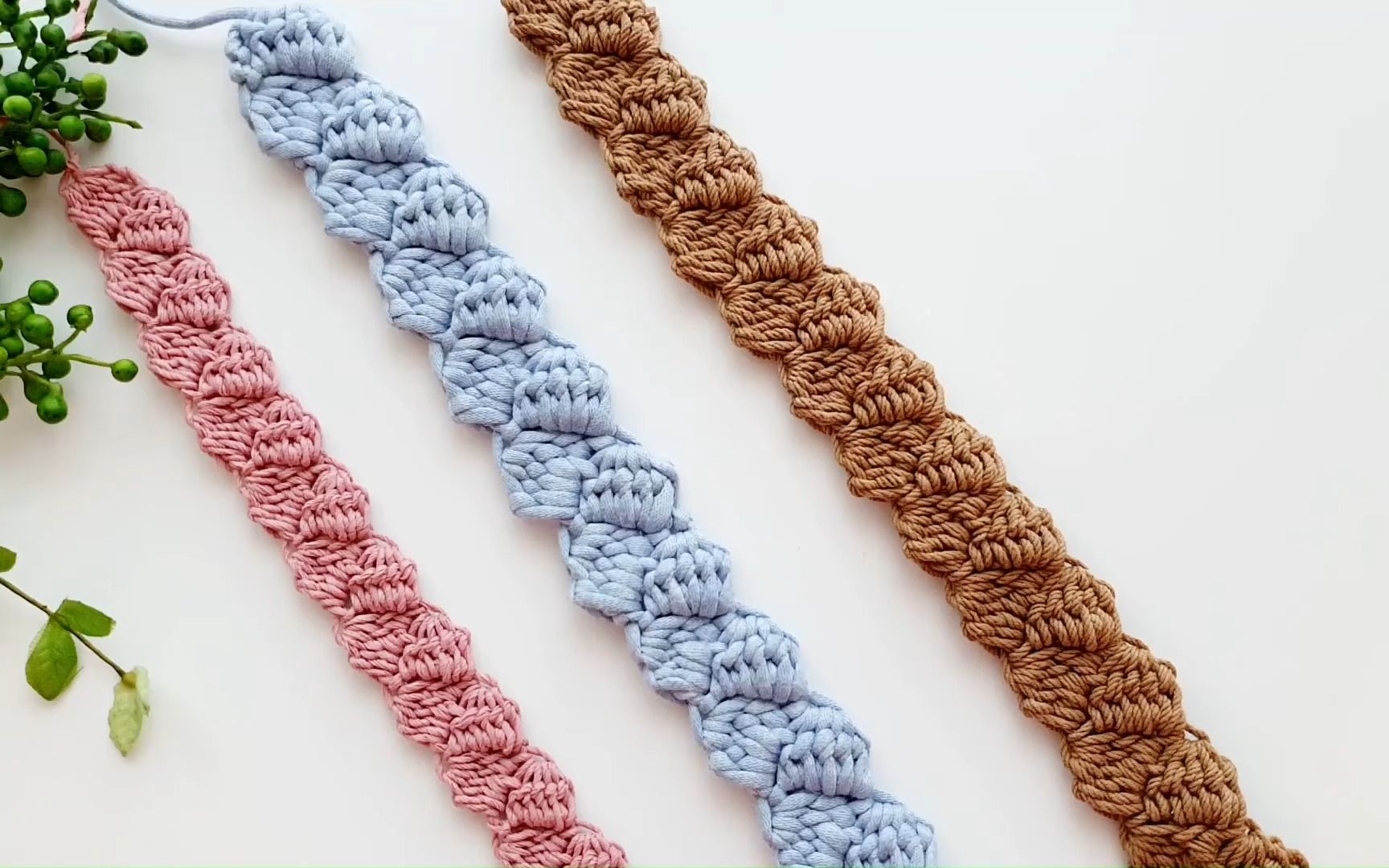 手工编织钩针包带,提手