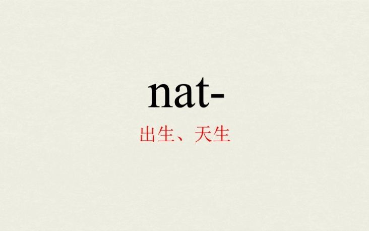 轻松学英语、每天仨单词【nat】天生、出生哔哩哔哩bilibili