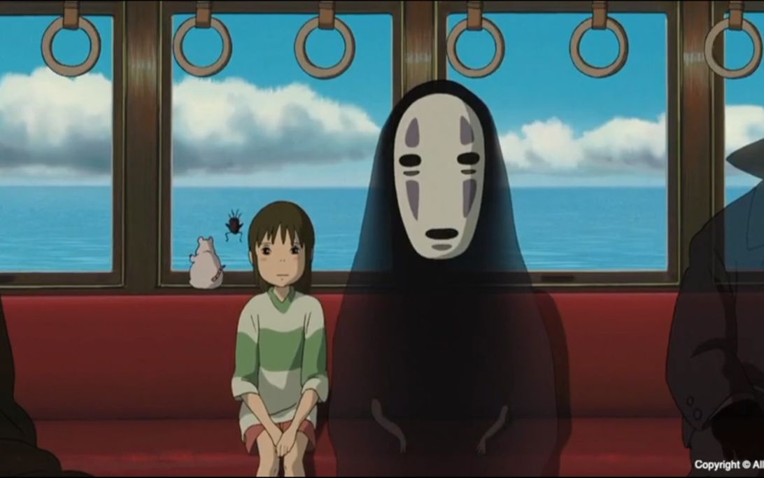 《千与千寻》最温暖的画面,无脸男陪与千与千寻乘列车游西湖