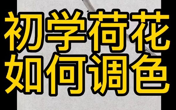 【国画】零基础学荷花如何调颜色荷花的调色哔哩哔哩bilibili