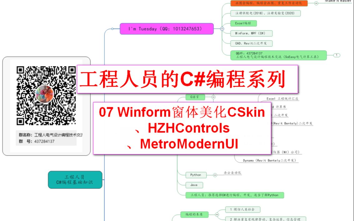 工程人员的C#编程系列:07 Winform窗体美化CSkin、HZHControls、MetroModernUI哔哩哔哩bilibili