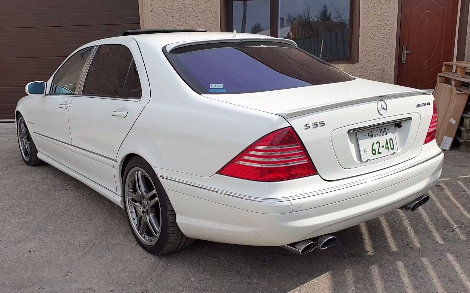 奔驰 w220 s级 s55 amg 白色日本二手车