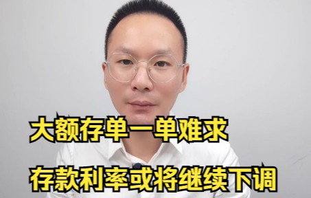 大额存单一单难求,存款利率或将继续下调哔哩哔哩bilibili