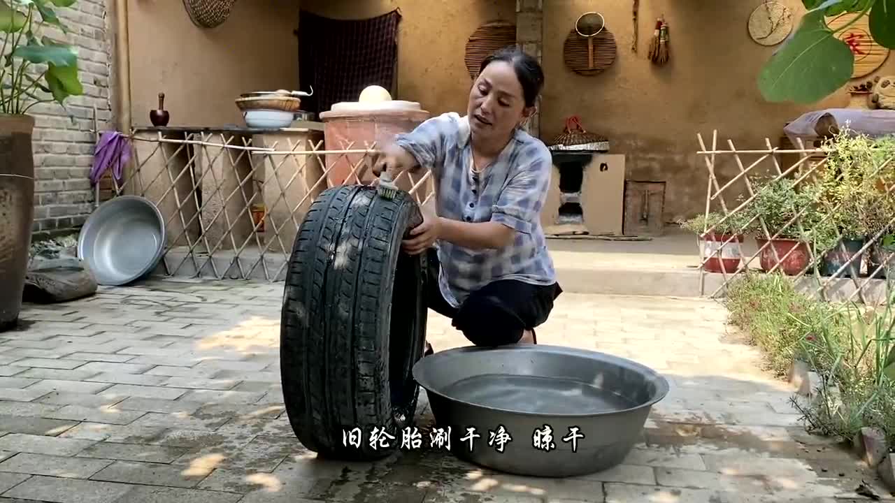 轮胎做茶几 制作过程图片