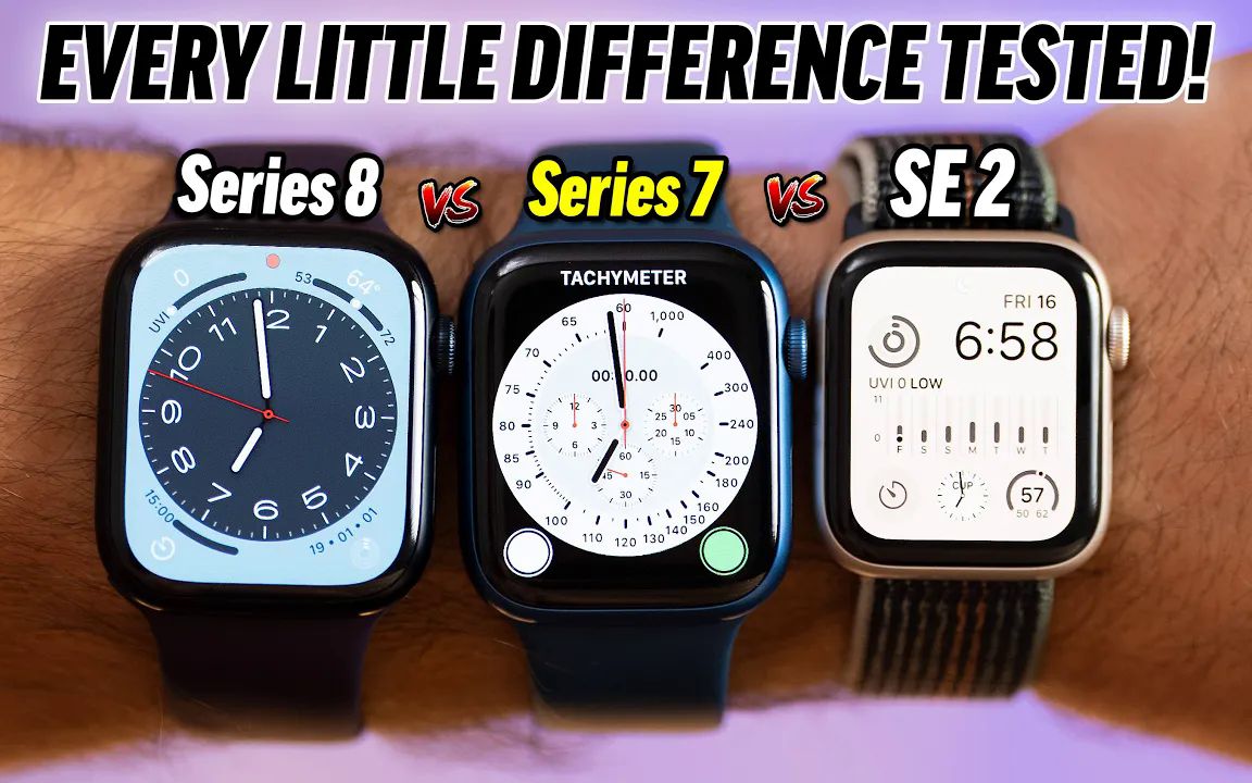 Apple Watch Series 8 vs 7 vs SE 2  ULTIMATE Comparison!哔哩哔哩bilibili