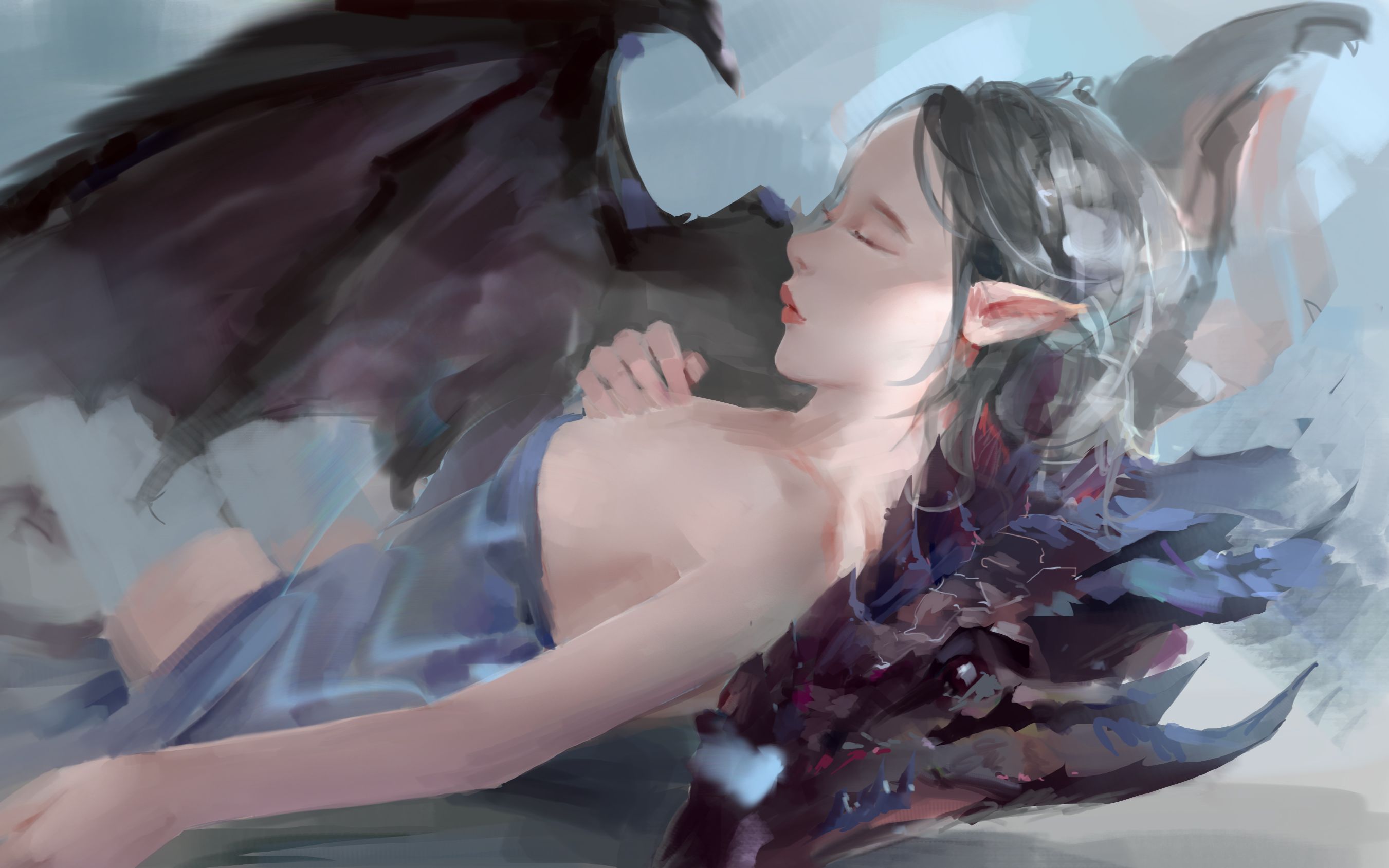 【板绘厚涂】龙之女神