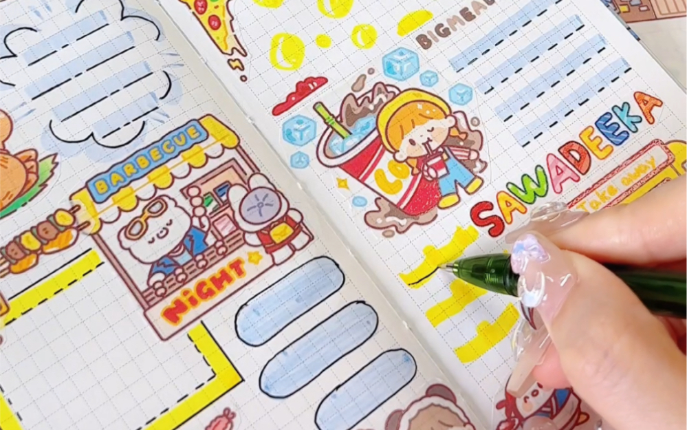 沉浸式 | 阿卓美食行 | weeks手帐排版