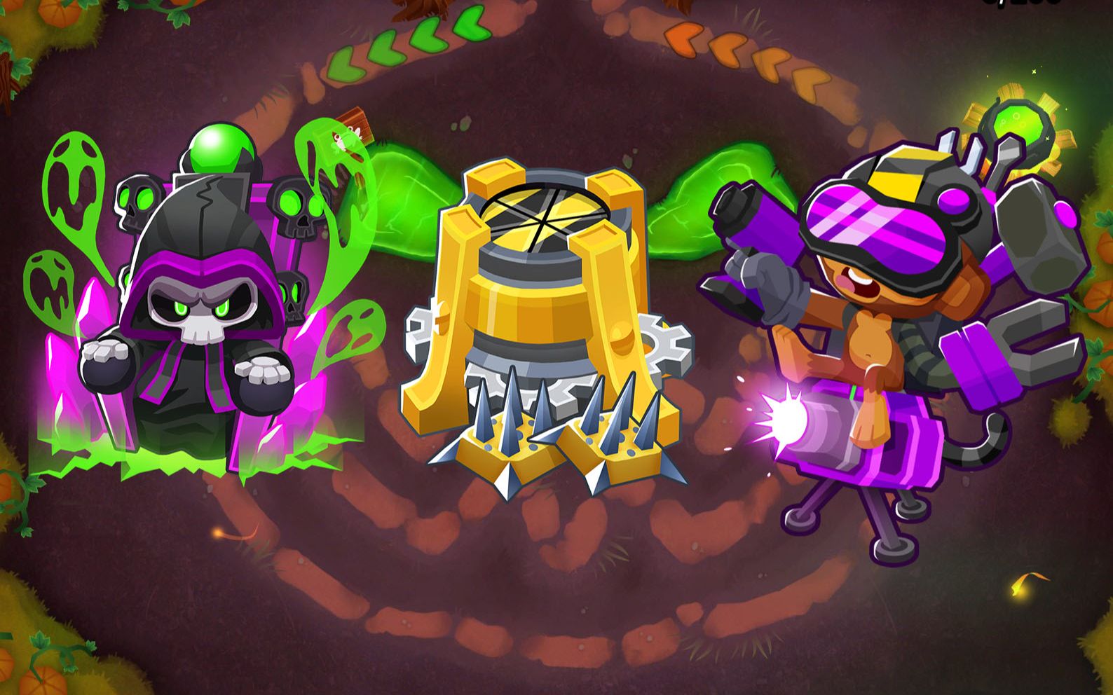 【气球塔防6/btd6】鬼脸南瓜 chimps/点击 (黑暗王子 永久钉刺 哨兵