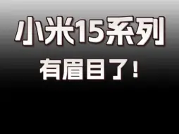 下载视频: 小米15终于有消息了！