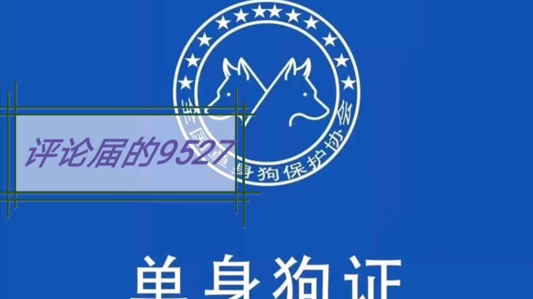 单身狗证,自动拥有